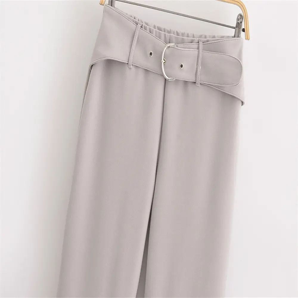 2024 Summer Women Vest Top & Trouser Set Light Grey — feature 14