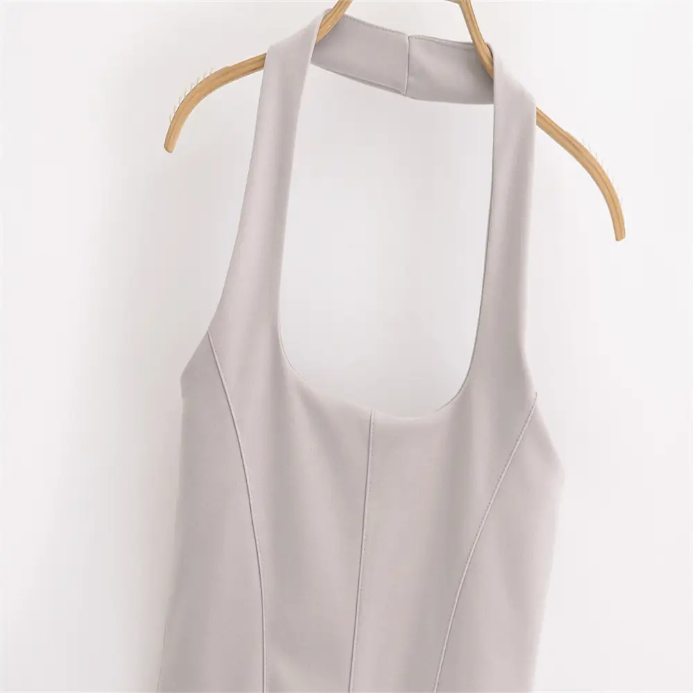 2024 Summer Women Vest Top & Trouser Set Light Grey — feature 7