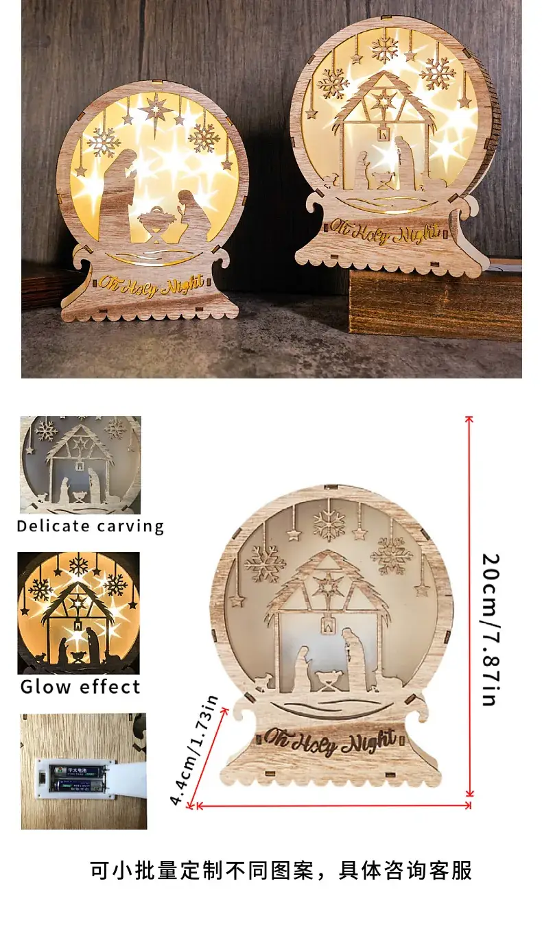 Christmas Wooden Ornament "It's a Good Night" Decor — feature 4