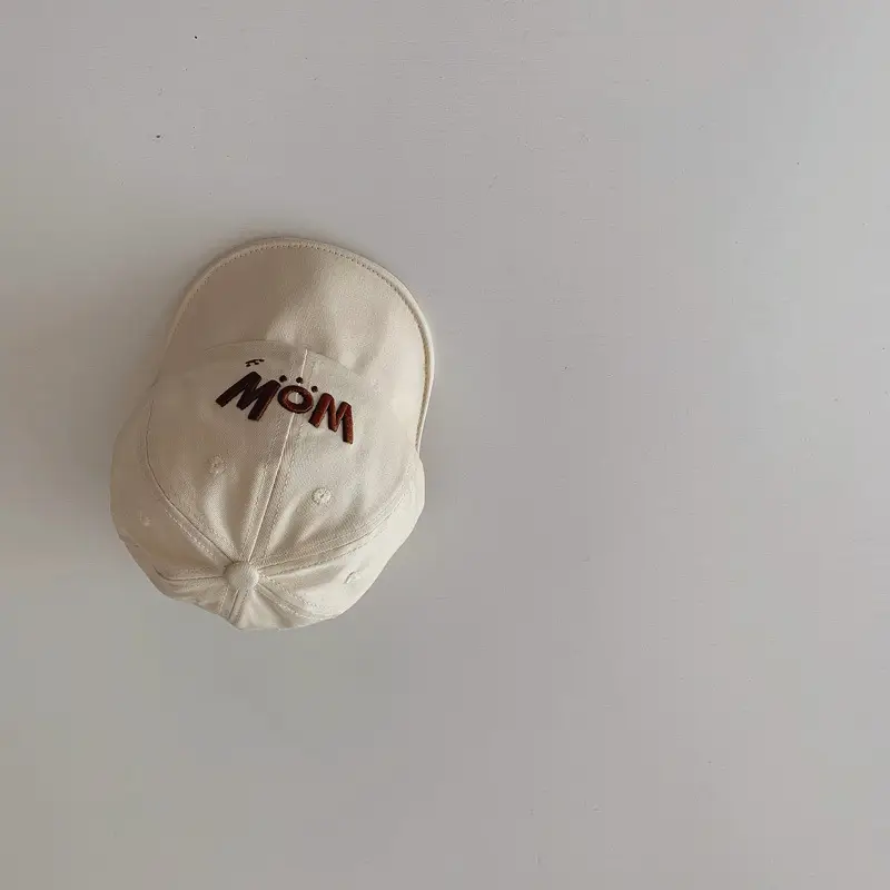 Baby Letter Embroidered Sunshade Cap Red - Image 4