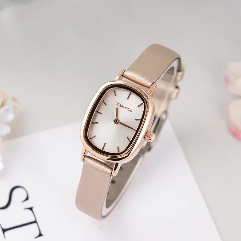 Women's Blue Quartz Watch with Gold Case and Blue Belt - Image 4