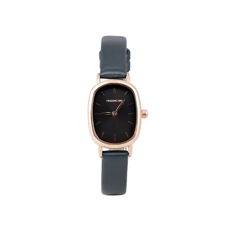 Women's Blue Quartz Watch with Gold Case and Blue Belt - Image 2