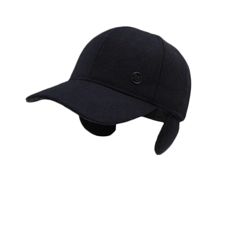 Men's Black Baseball Cap Winter Warm Ear Protection - Image 9