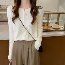 2024 Vintage Dark Blue Knitted Cardigan for Women — feature 4