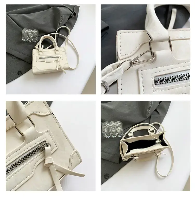 Black Korean Style Shoulder Bag with Zipper Compartment — feature 10