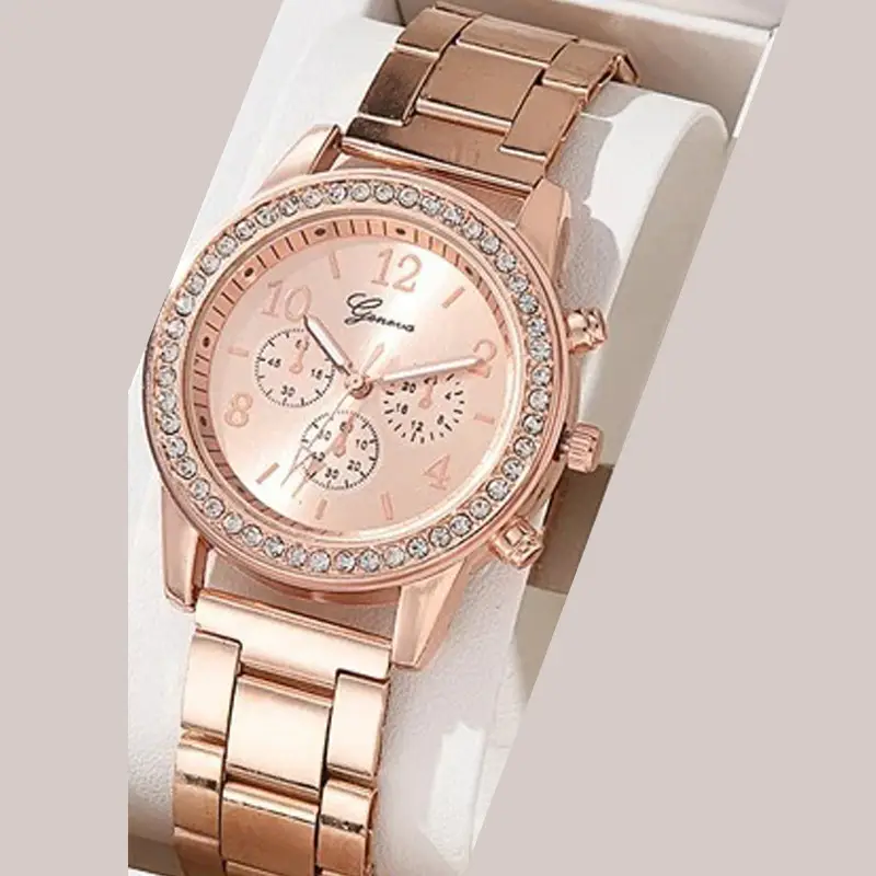 Rose Gold 5-Piece Quartz Watch Set for Women - Image 7