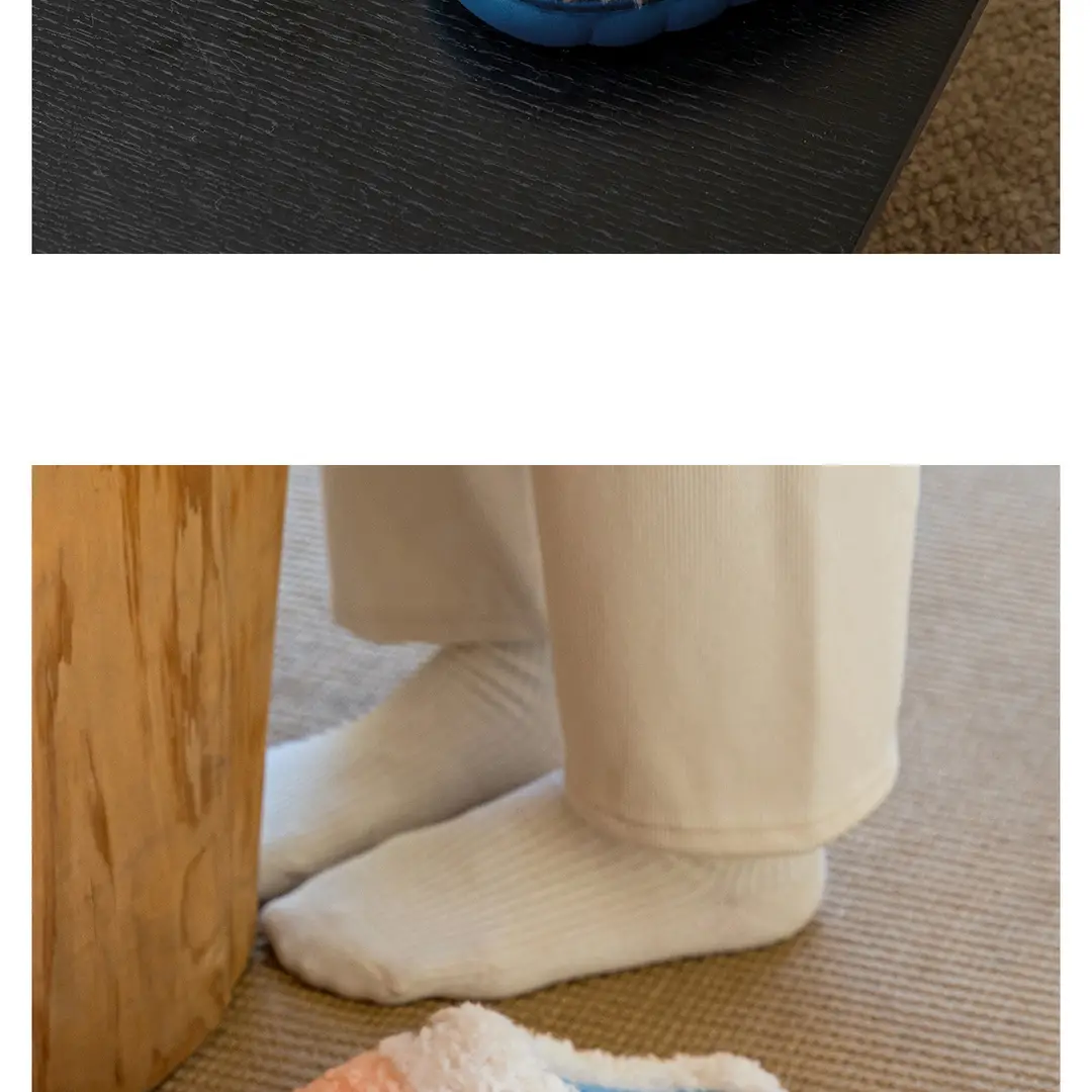 New Style Dung-feeling Cotton Slippers Men's Autumn and Winter Indoor Thick-soled Warm Household Velvet Bag with Woolen Slippers for Women — feature 21