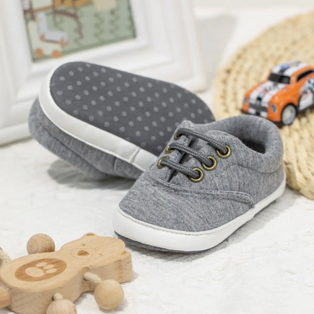 Baby Sneakers 0-1 Year Pink Grey Non-slip Casual — feature 16