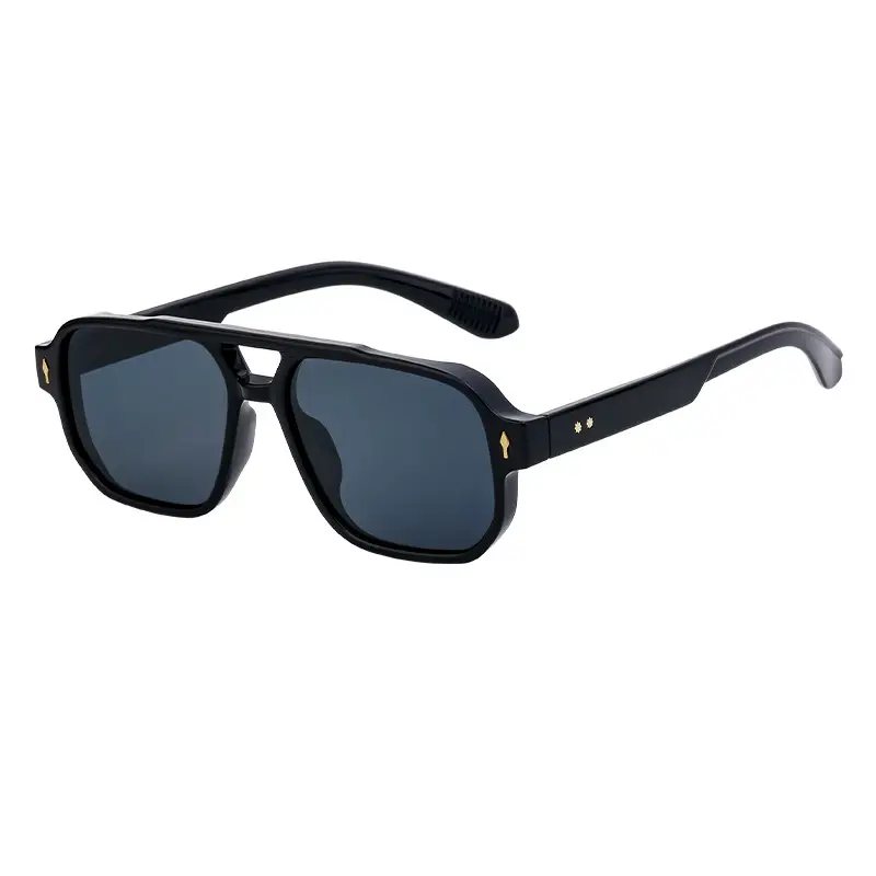 Men Square Frame Sunglasses Black Dark Lens Outdoor Driving - Image 10