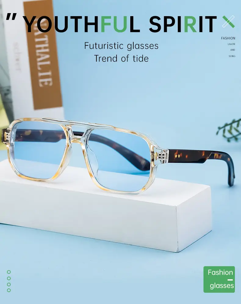 Men Square Frame Sunglasses Black Dark Lens Outdoor Driving — feature 20
