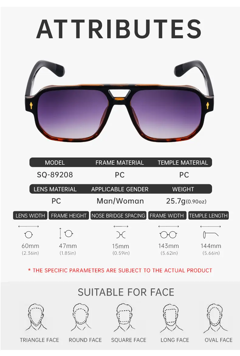 Men Square Frame Sunglasses Black Dark Lens Outdoor Driving — feature 29