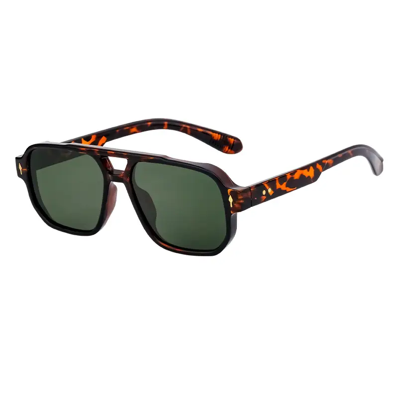 Men Square Frame Sunglasses Black Dark Lens Outdoor Driving - Image 3