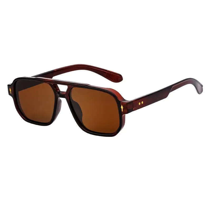 Men Square Frame Sunglasses Black Dark Lens Outdoor Driving - Image 4