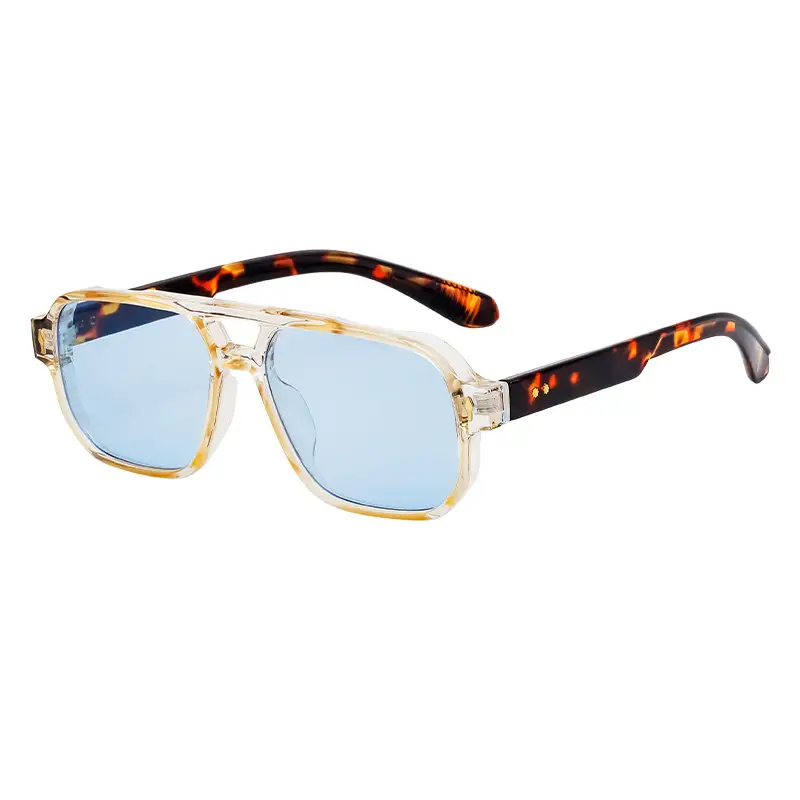 Men Square Frame Sunglasses Black Dark Lens Outdoor Driving - Image 6
