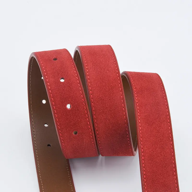 Women's Frosted Leather Belt Croc Brown