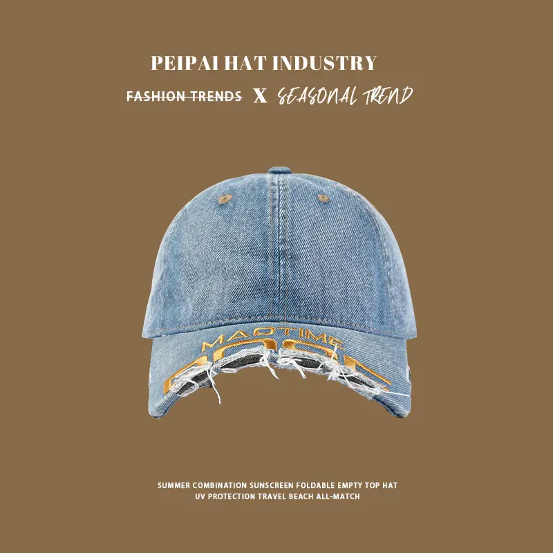 Maroon Embroidered Baseball Cap Women Korean Style All Match - Image 10