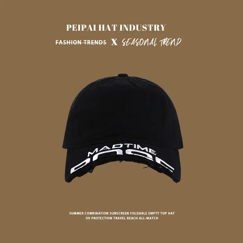 Maroon Embroidered Baseball Cap Women Korean Style All Match - Image 2