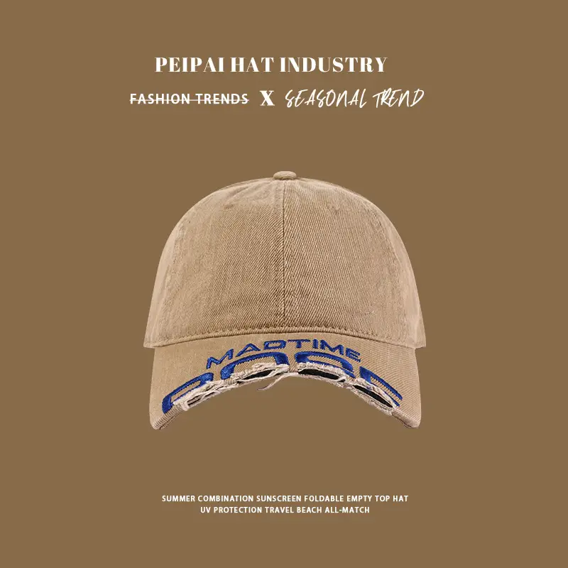 Maroon Embroidered Baseball Cap Women Korean Style All Match - Image 5