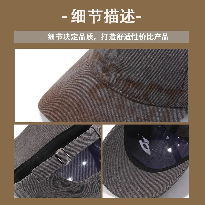 Peppy Hat Men Retro Washed Wide Brim Cap - Image 9