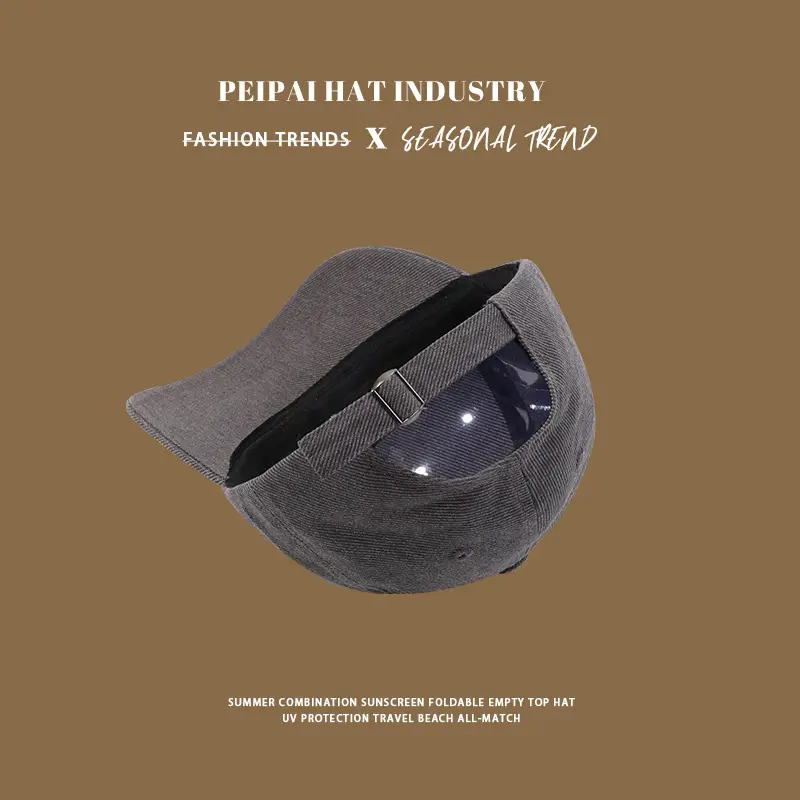 Peppy Hat Men Retro Washed Wide Brim Cap — feature 10