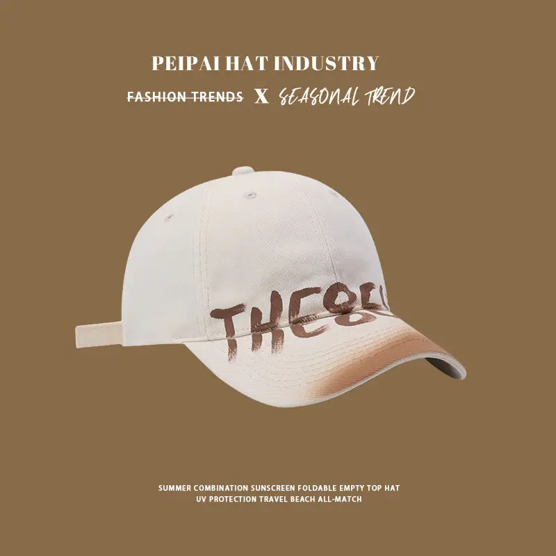 Peppy Hat Men Retro Washed Wide Brim Cap - Image 2