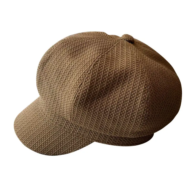 Women's British Octagonal Cap Beige Duck Tissue 2024 - Image 9