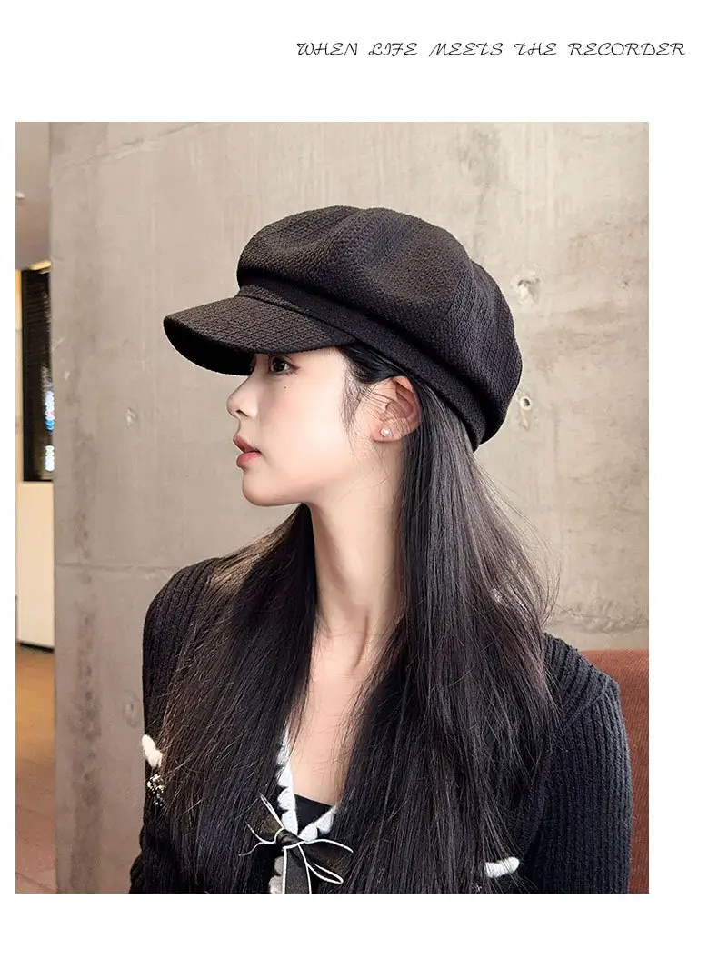 Women's British Octagonal Cap Beige Duck Tissue 2024 — feature 20