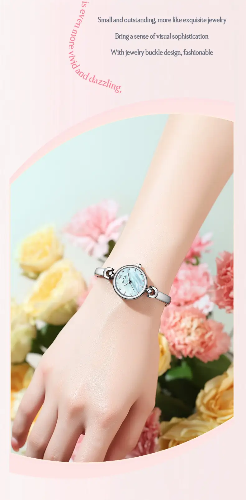 Women's Fritillaria Dial Quartz Bracelet Watch Small All-match — feature 19