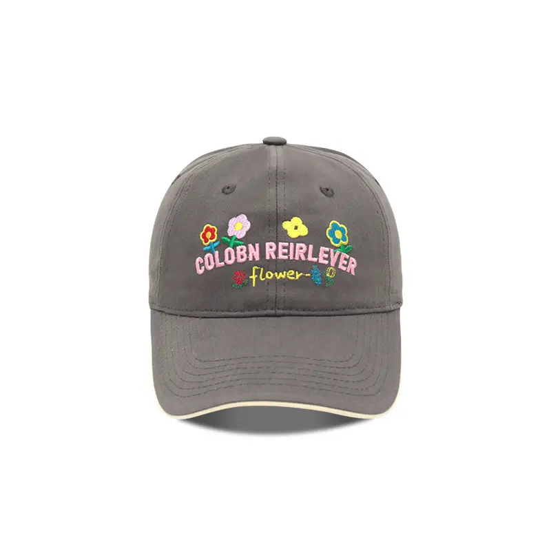 Girls Peaked Cap with Embroidered Wide Eaves - Image 12