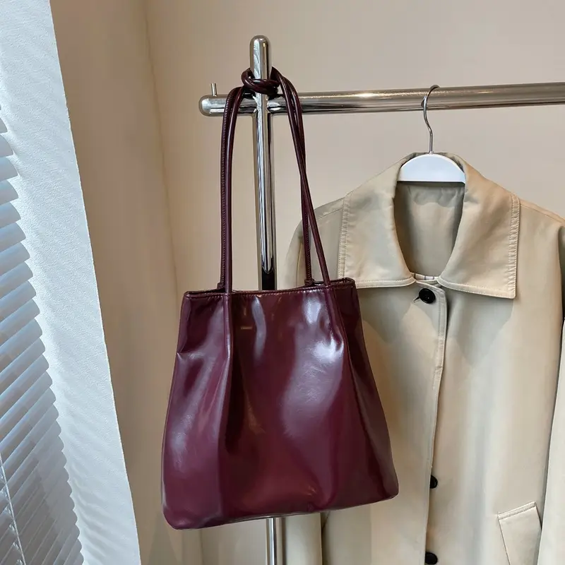 Maroon Korean Style Shoulder Bag for Women 2024