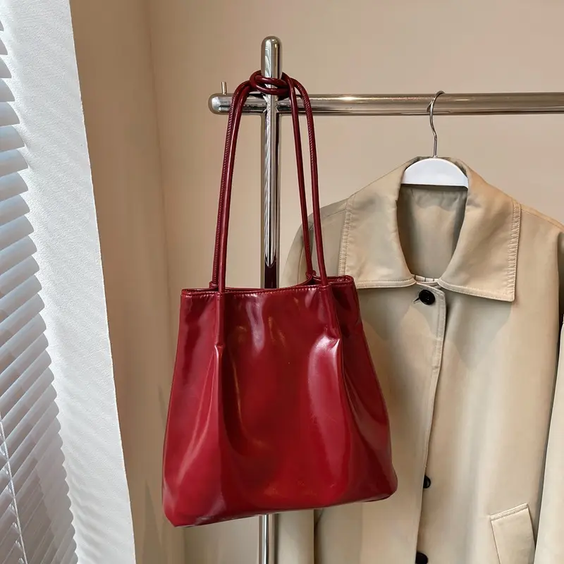 Maroon Korean Style Shoulder Bag for Women 2024