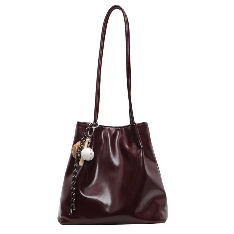 Maroon Korean Style Shoulder Bag for Women 2024