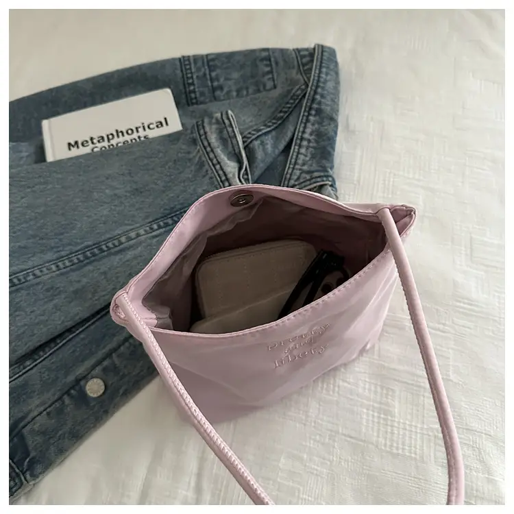 Light Blue Nylon Shoulder Bag for Women 2024 — feature 22