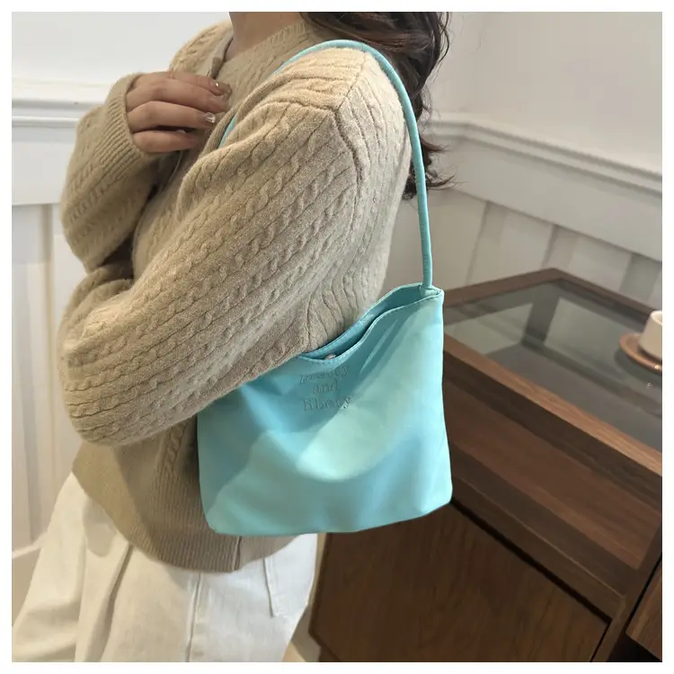 Light Blue Nylon Shoulder Bag for Women 2024 — feature 36