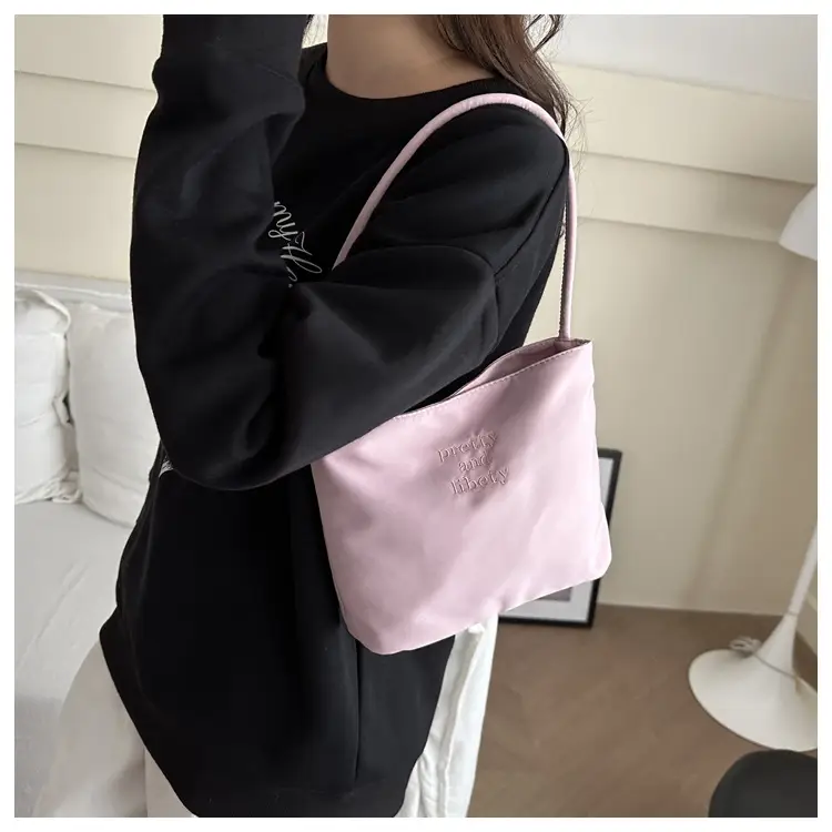 Light Blue Nylon Shoulder Bag for Women 2024 — feature 43
