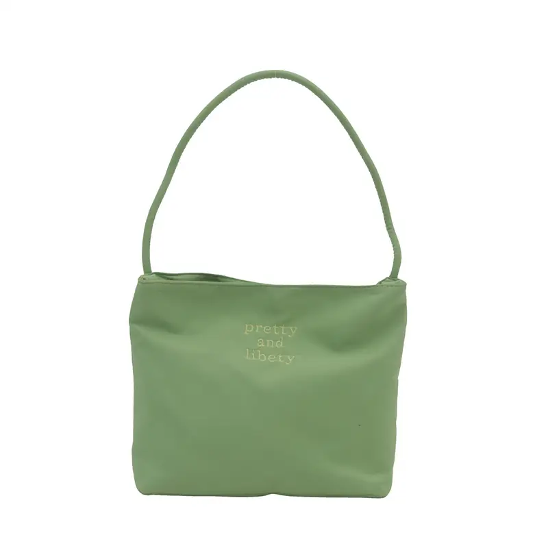 Light Blue Nylon Shoulder Bag for Women 2024