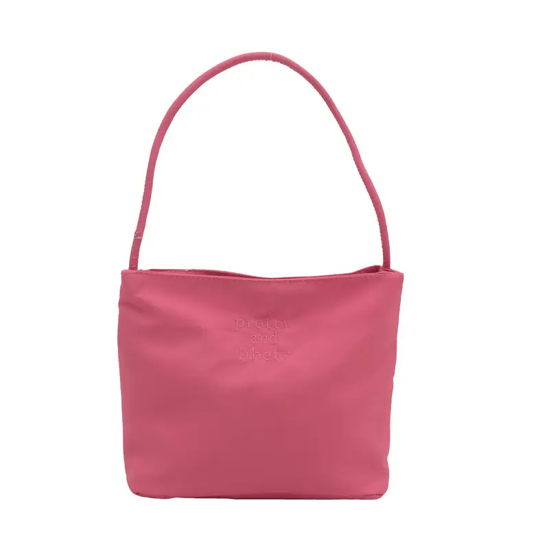 Light Blue Nylon Shoulder Bag for Women 2024