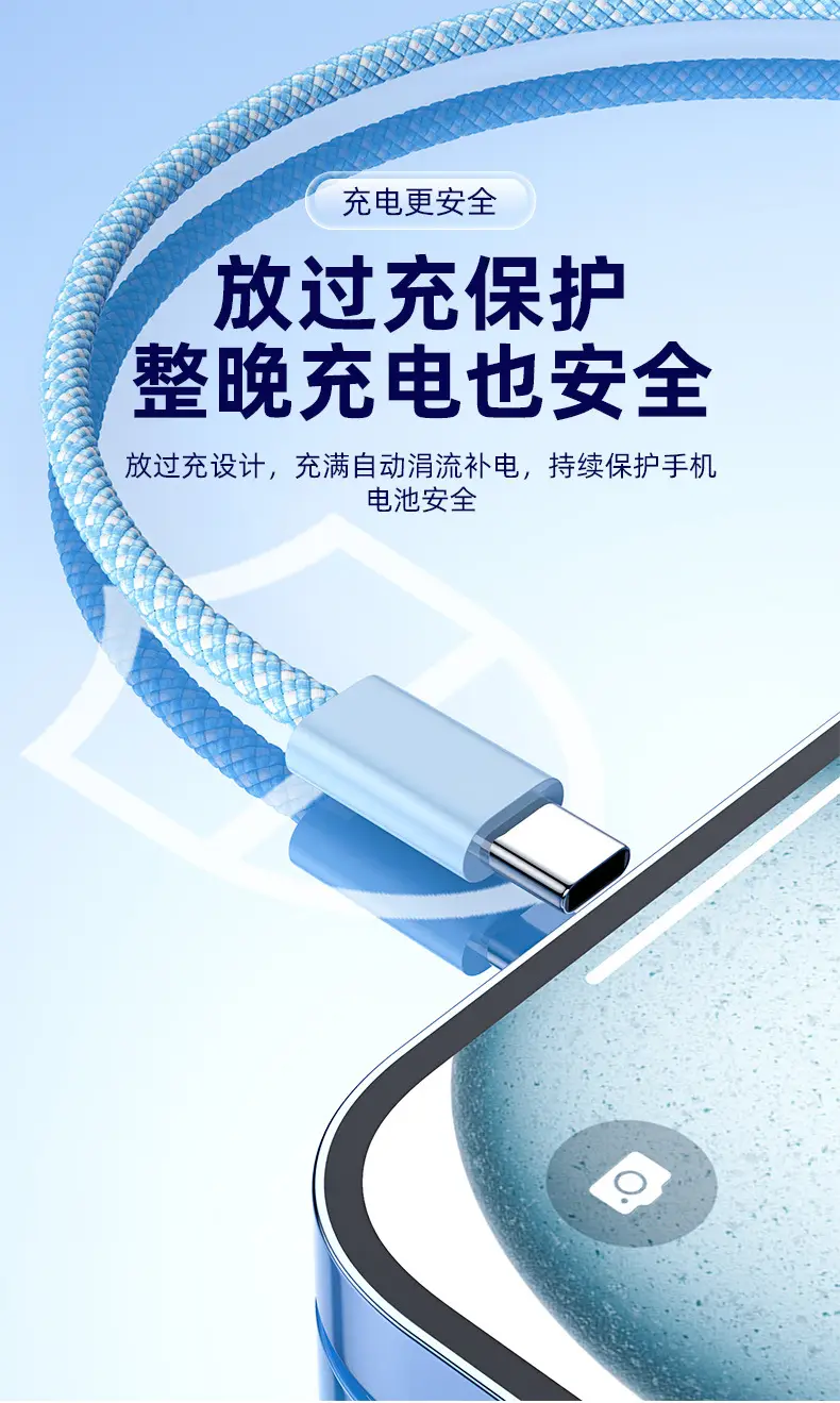 type-c to typec60W data cable for Apple 15 16 Samsung Huawei fast charging cable wholesale — feature 5