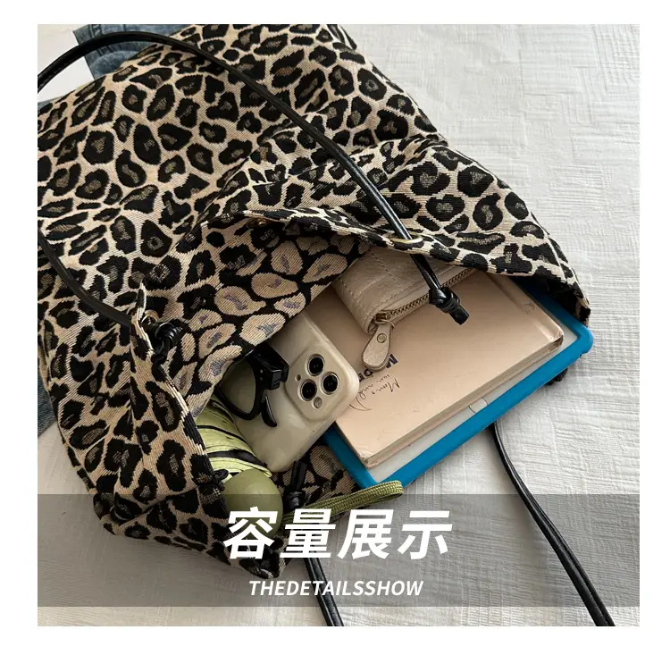Women Leopard Print Tote Bag 2024 New Casual Fashion — feature 8
