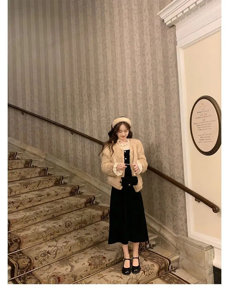 French Style One-word Buckle Belt Mary Jane Shoes for Outer Wear Thick Heel Round Toe All-match 2024 Autumn Explosions High Heel Small Leather Shoes for Women — feature 1