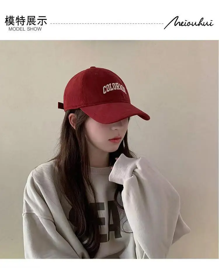 Women Baseball Cap Large Head Bristle Colorado Multi Color — feature 11