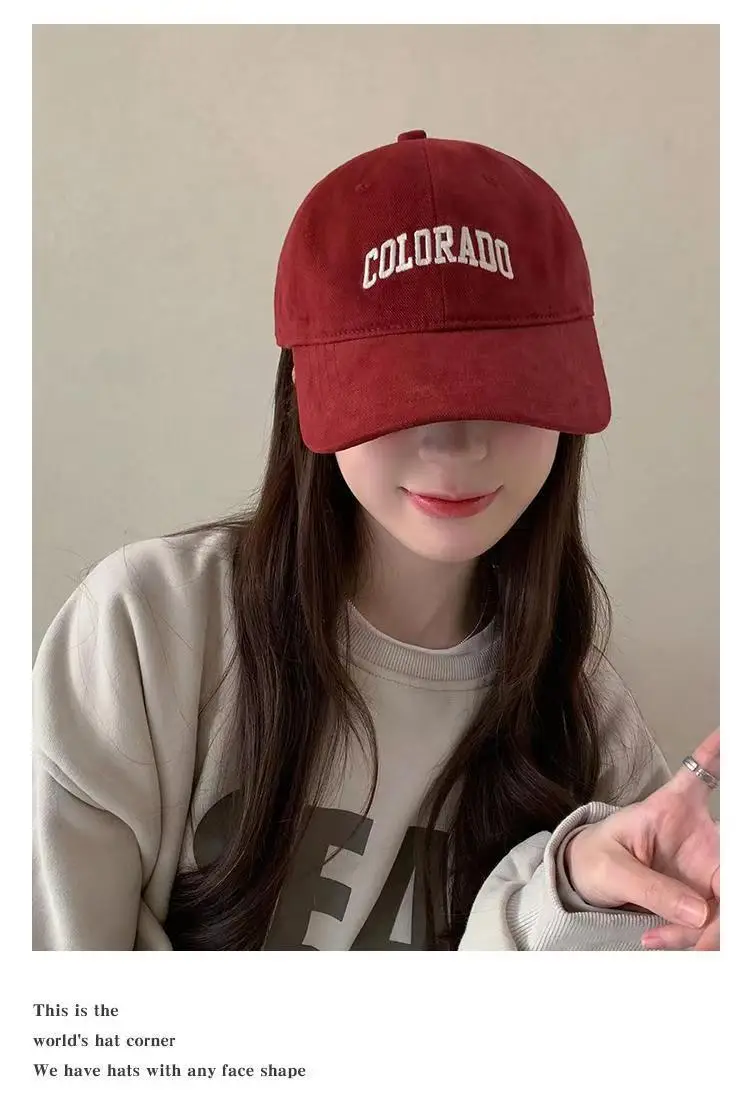 Women Baseball Cap Large Head Bristle Colorado Multi Color — feature 13