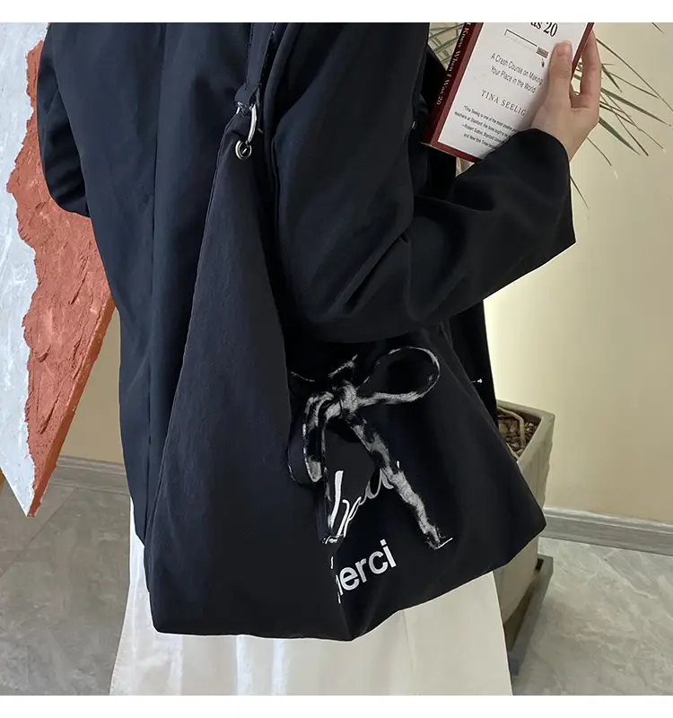Leopard Print One Shoulder Canvas Tote Bag — feature 22