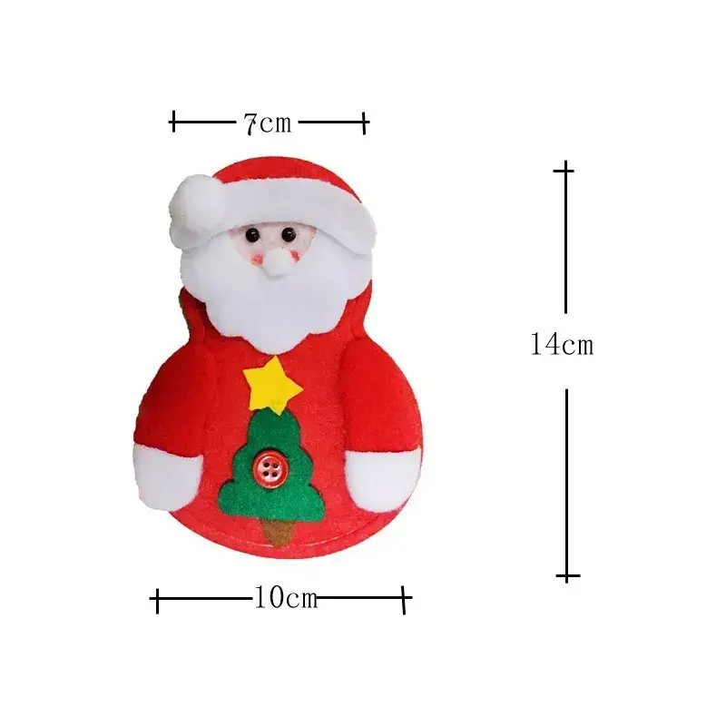 Christmas Knife and Fork Set with Santa Cutout