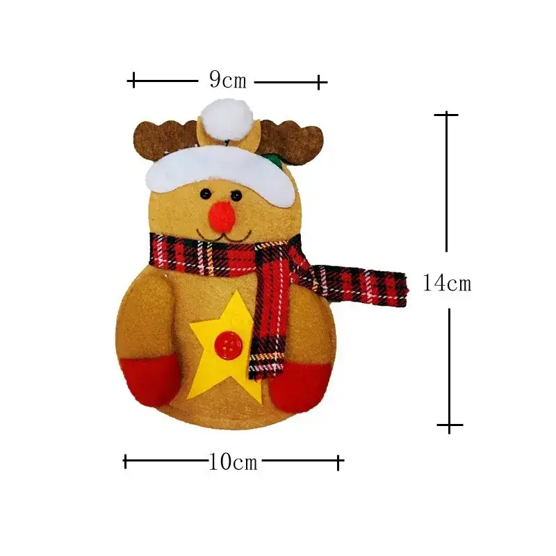 Christmas Knife and Fork Set with Santa Cutout