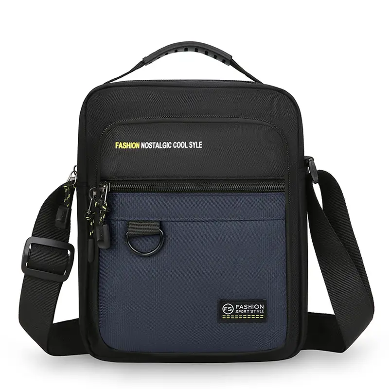 Men's Waterproof Crossbody Bag Black Large Capacity - Image 4