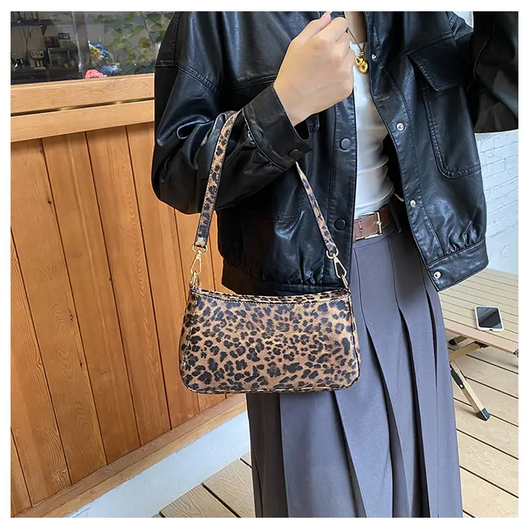 PU Leopard Print Shoulder Bag for Women - Image 3
