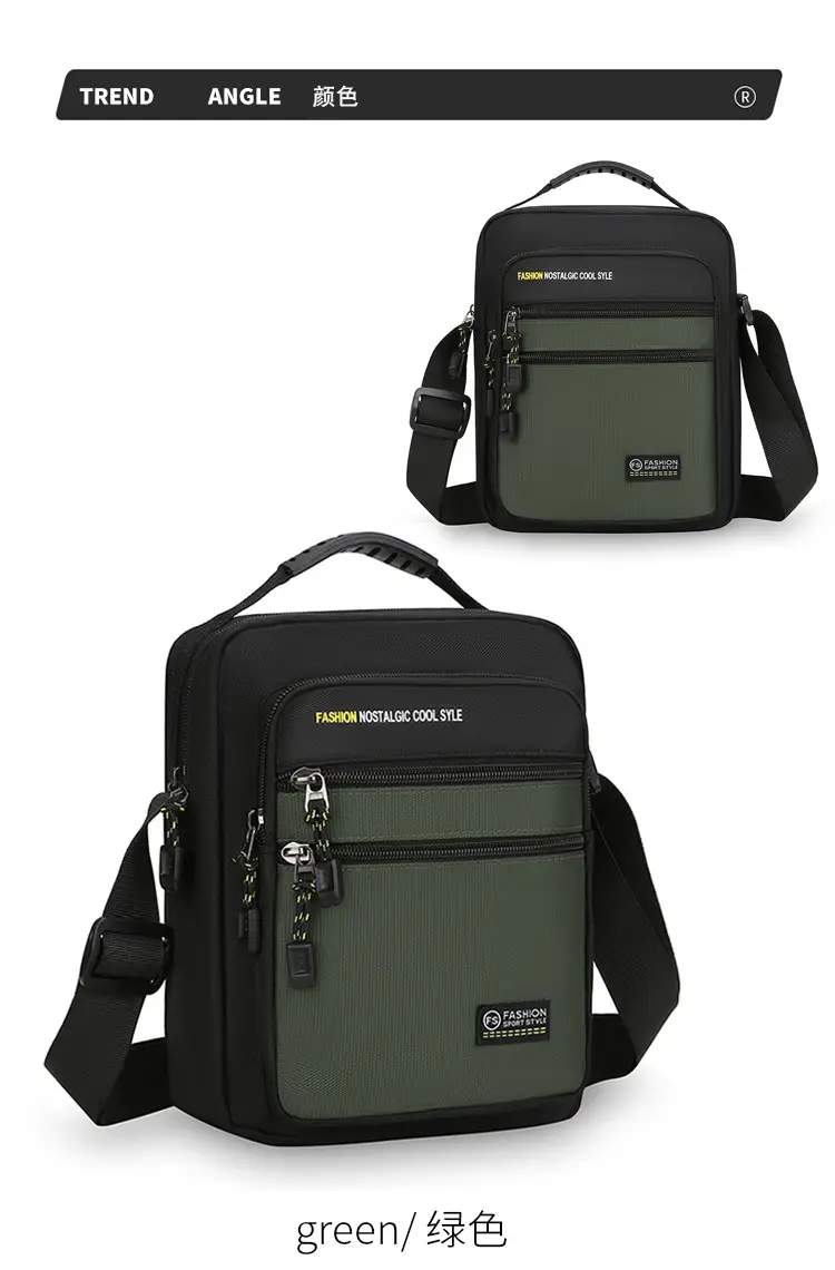 Men's Black Crossbody Travel Bag Large Capacity — feature 22