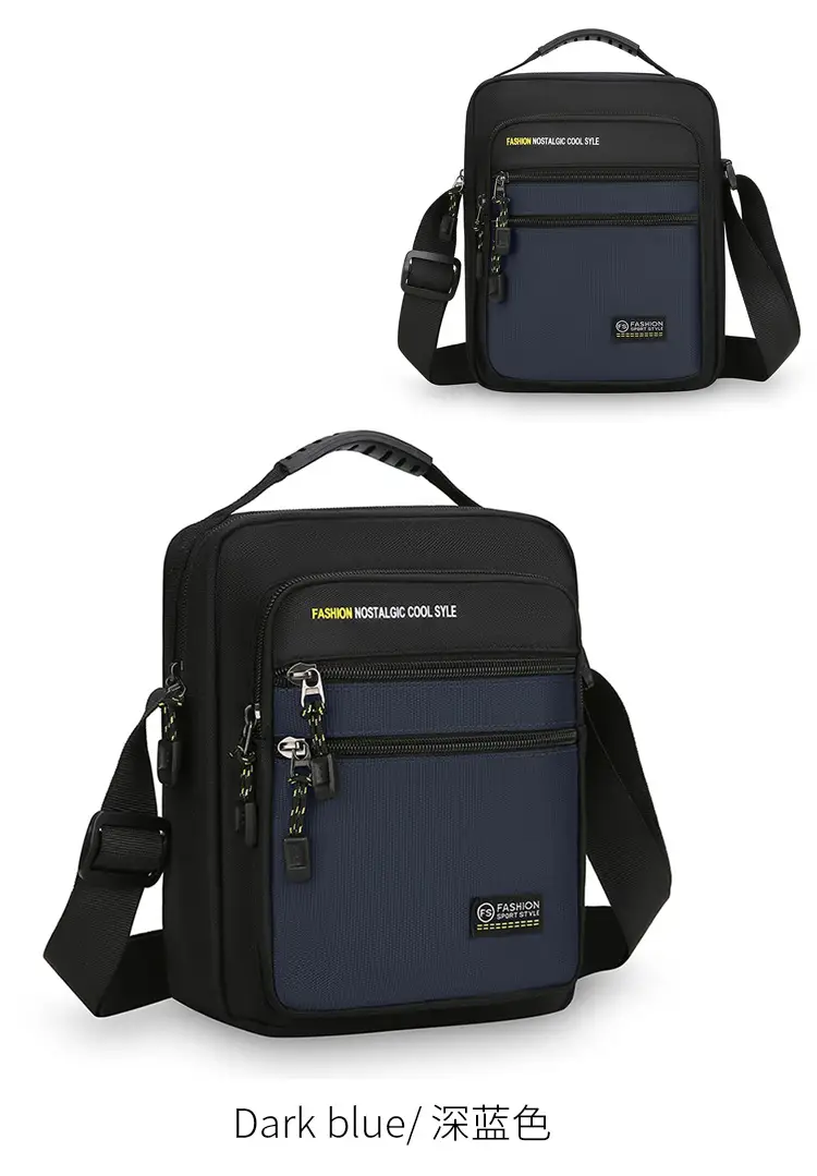 Men's Black Crossbody Travel Bag Large Capacity — feature 23