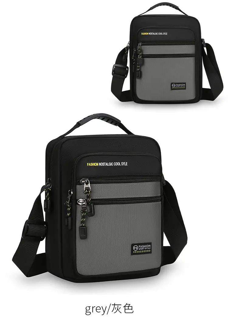 Men's Black Crossbody Travel Bag Large Capacity — feature 24
